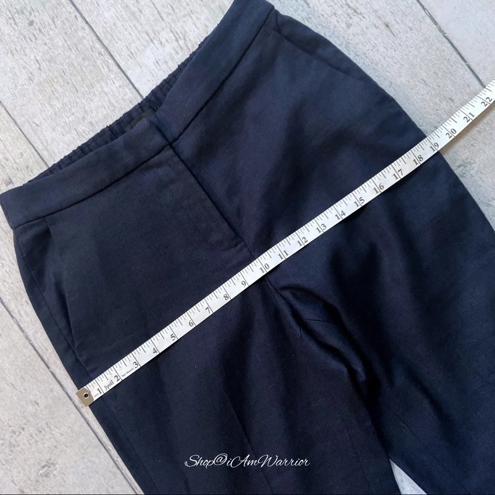 J.Crew NWT navy linen pull on ankle pants *shop@iamwarrior